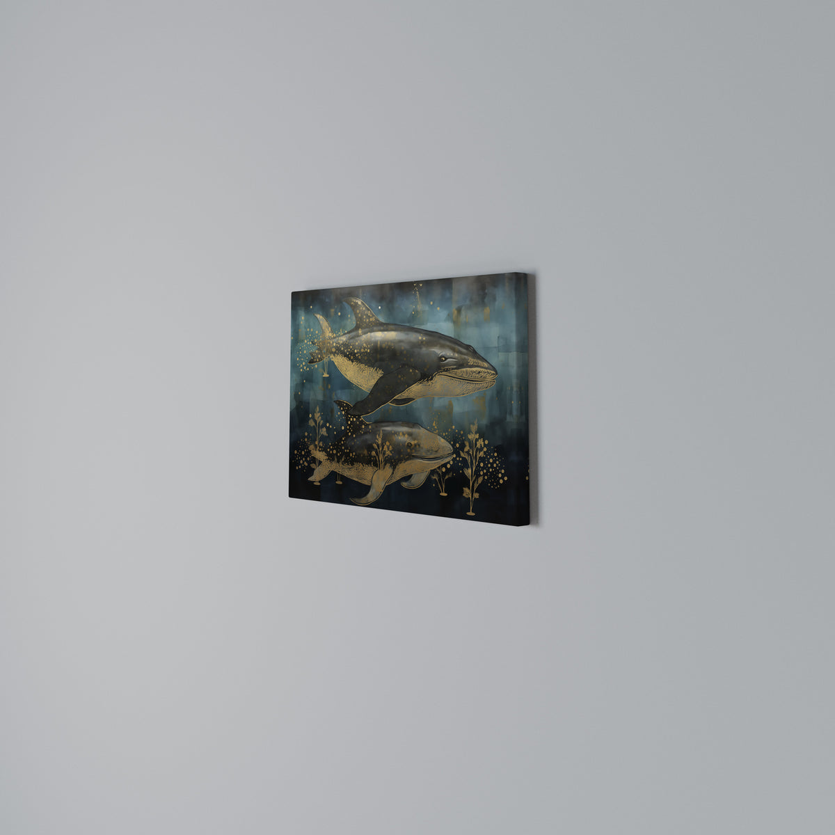 AQUATIC ELEGANCE Horizontal Canvas Print