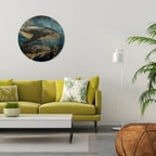 AQUATIC ELEGANCE Quadro Redondo Decorativo