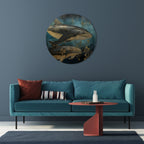 AQUATIC ELEGANCE Quadro Redondo Decorativo