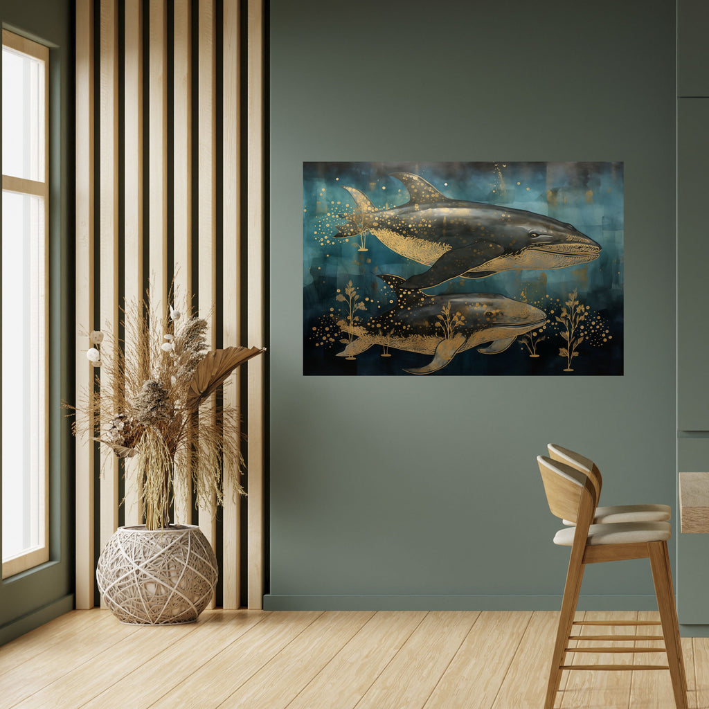 AQUATIC ELEGANCE Poster Horizontal Autocolante