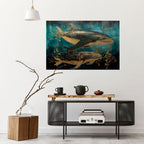 AQUATIC ELEGANCE Poster Horizontal Autocolante
