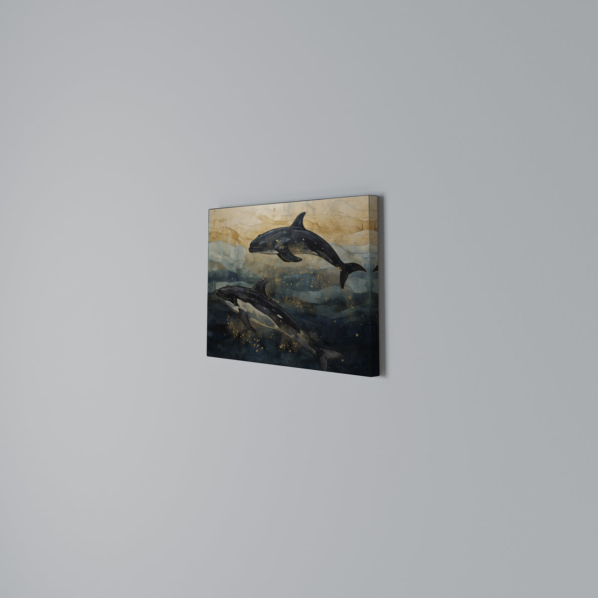 GOLDEN WAVES Horizontal Canvas Print