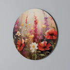 VIBRANT BLOOM SYMPHONY Round Wall Art