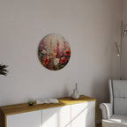 VIBRANT BLOOM SYMPHONY Round Wall Art