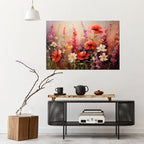 VIBRANT BLOOM SYMPHONY Peel and Stick Horizontal Poster