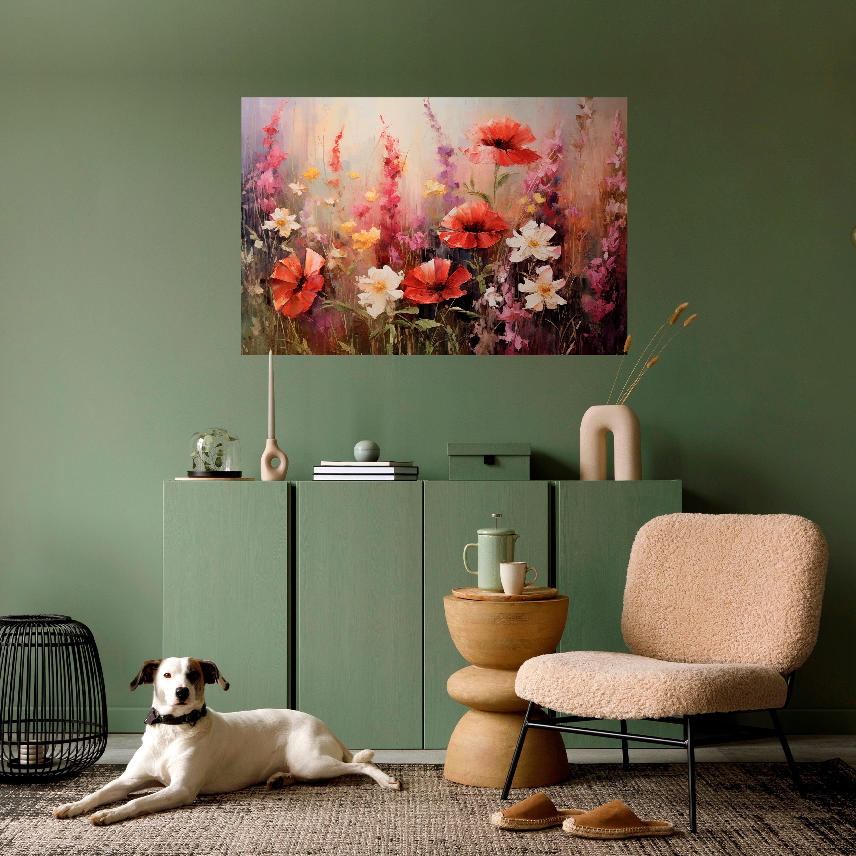 VIBRANT BLOOM SYMPHONY Peel and Stick Horizontal Poster
