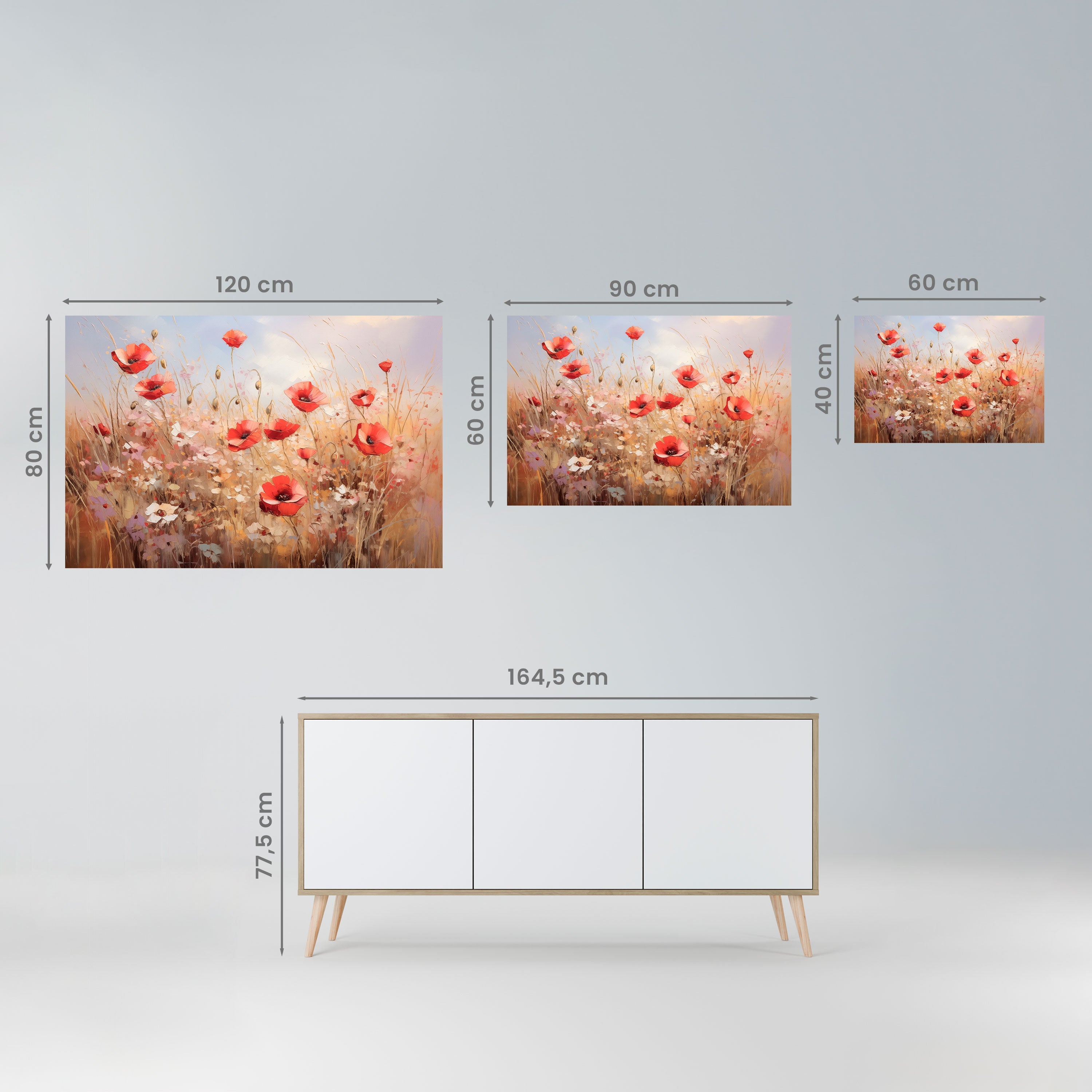 POPPY DREAMSCAPE Poster Horizontal Autocolante