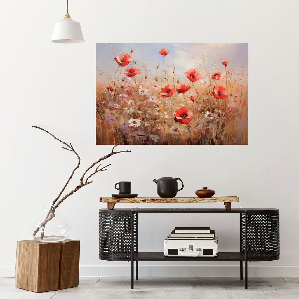 POPPY DREAMSCAPE Poster Horizontal Autocolante