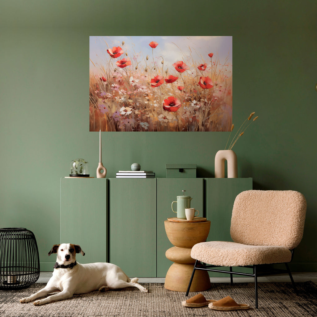 POPPY DREAMSCAPE Poster Horizontal Autocolante