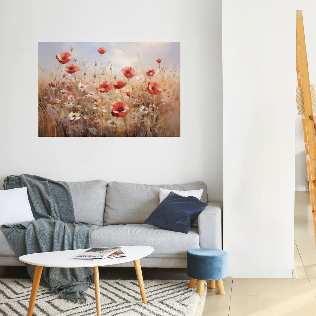POPPY DREAMSCAPE Poster Horizontal Autocolante