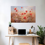 POPPY DREAMSCAPE Poster Horizontal Autocolante