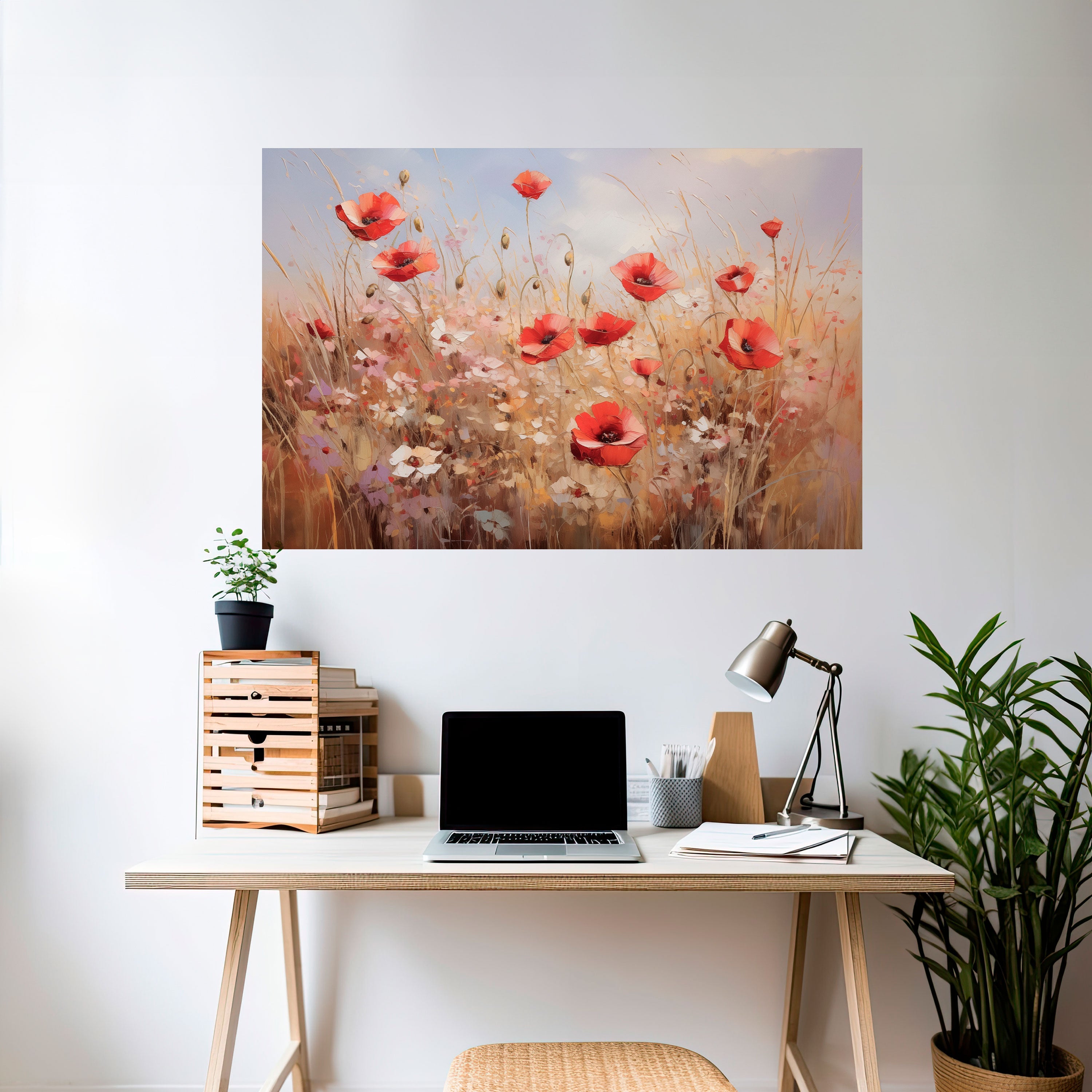 POPPY DREAMSCAPE Poster Horizontal Autocolante