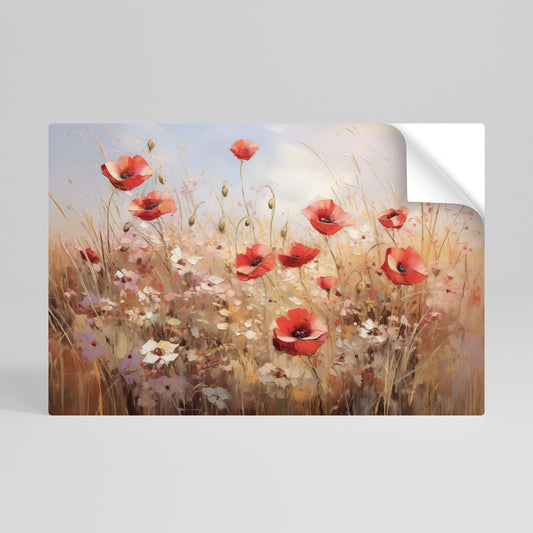 POPPY DREAMSCAPE Póster Autocolante Horizontal