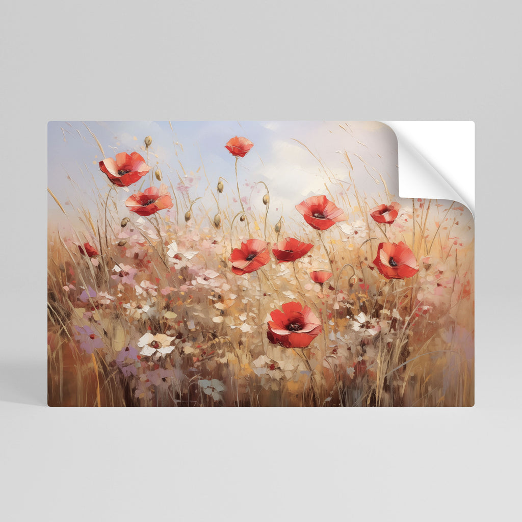 POPPY DREAMSCAPE Poster Horizontal Autocolante
