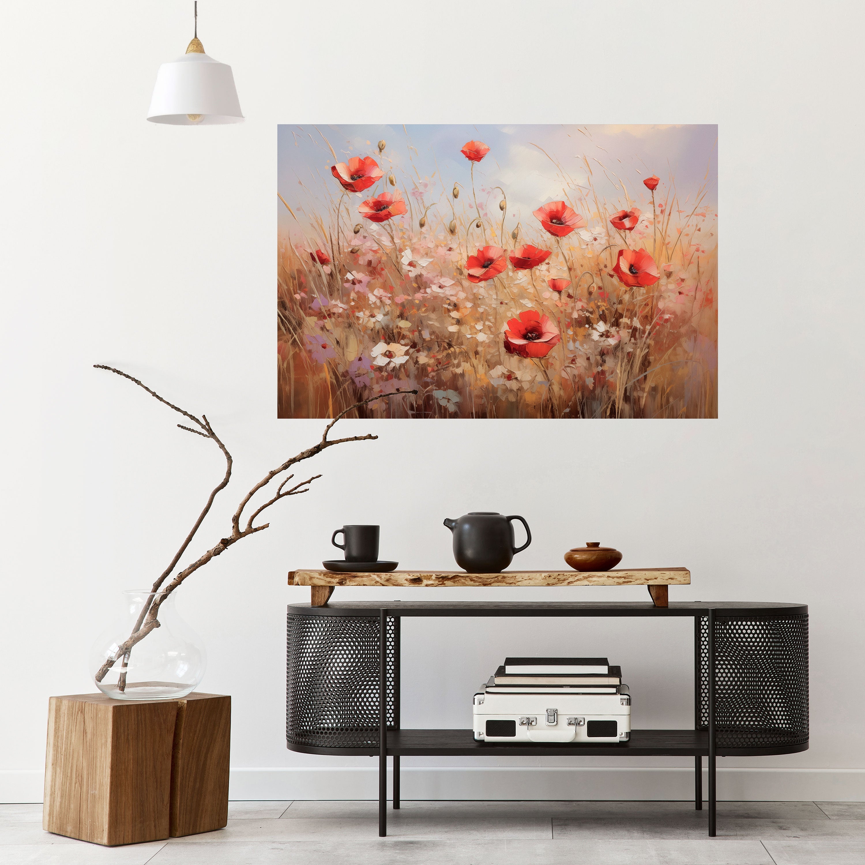 POPPY DREAMSCAPE Peel and Stick Horizontal Poster