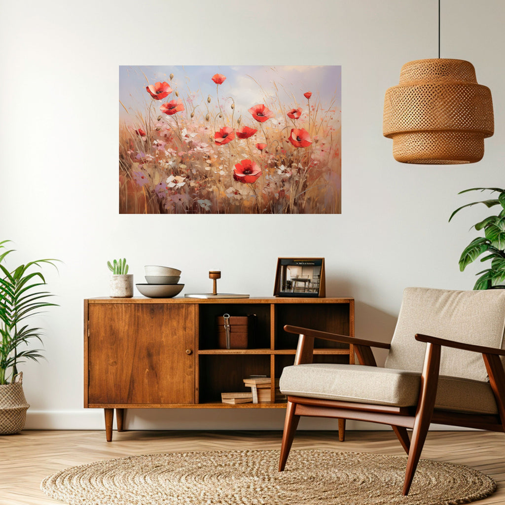 POPPY DREAMSCAPE Poster Horizontal Autocolante