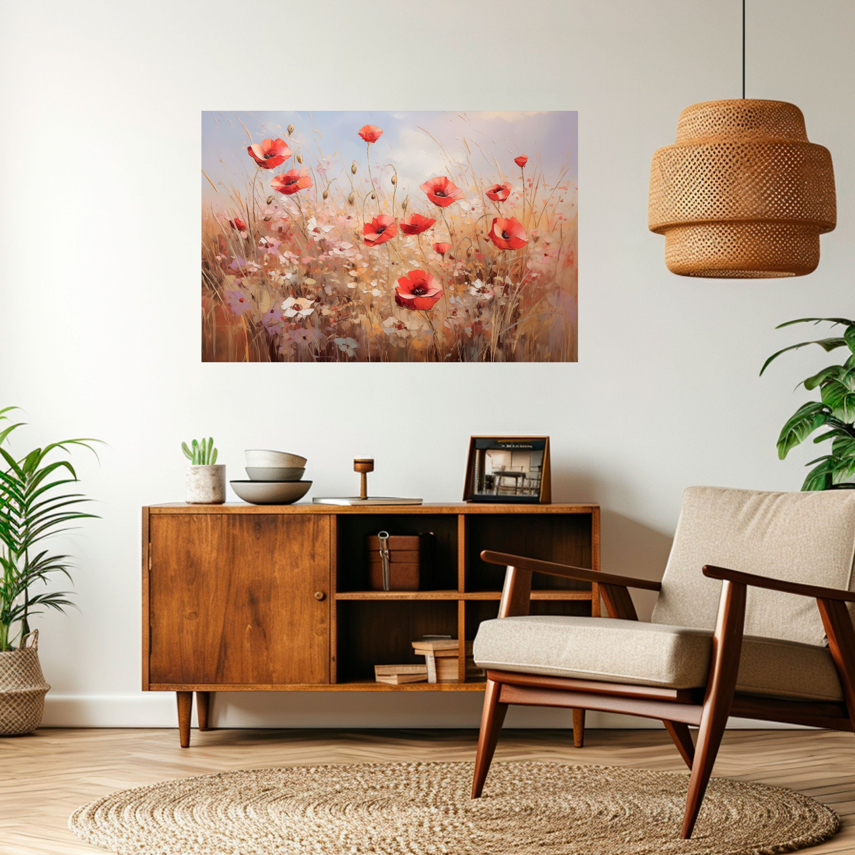 POPPY DREAMSCAPE Poster Horizontal Autocolante