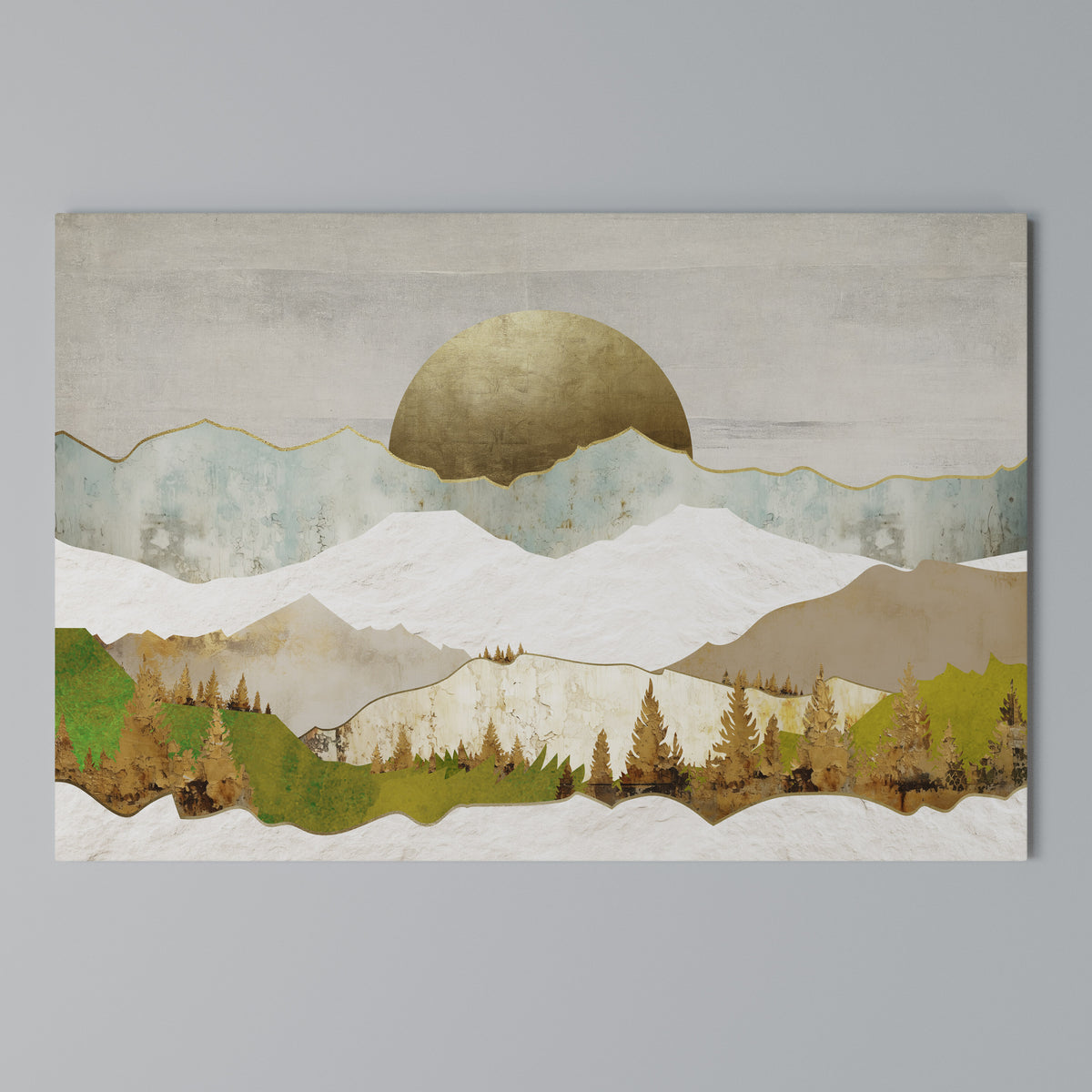 GOLDEN WINTER Horizontal Canvas Print