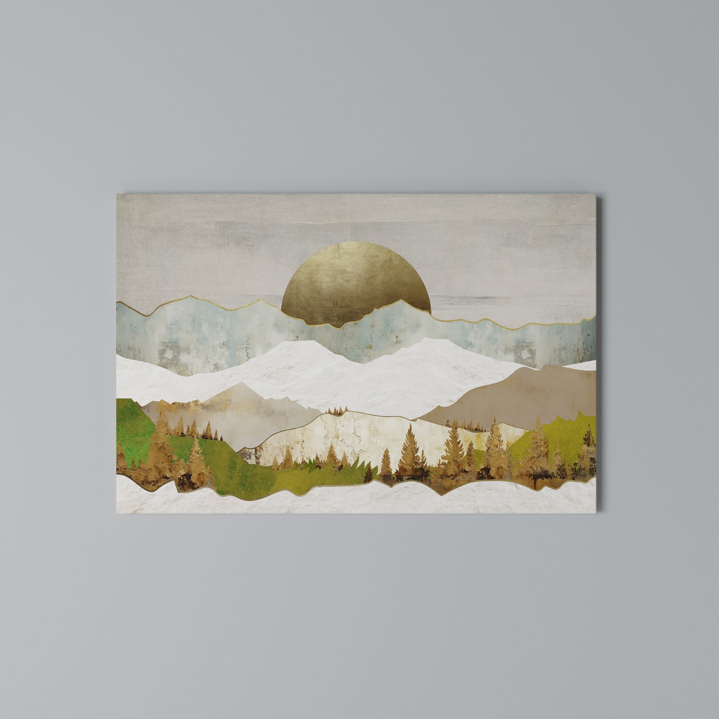 GOLDEN WINTER Horizontal Canvas Print