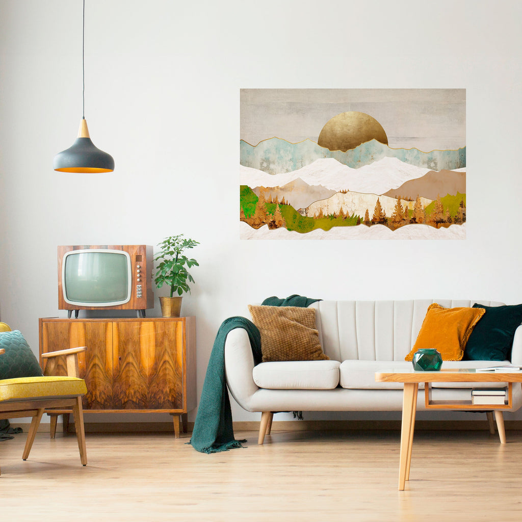 GOLDEN WINTER Poster Horizontal Autocolante