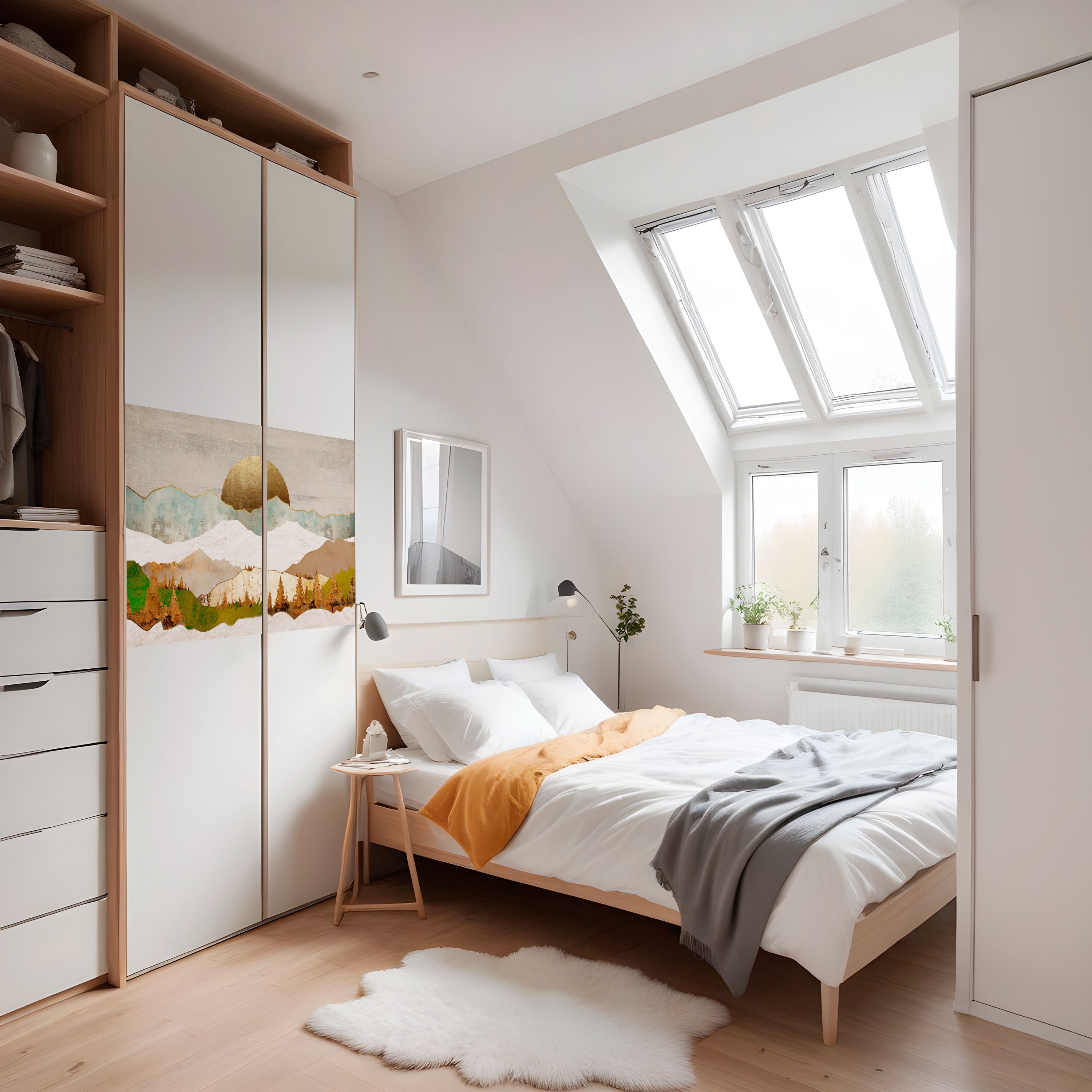 GOLDEN WINTER Poster Horizontal Autocolante