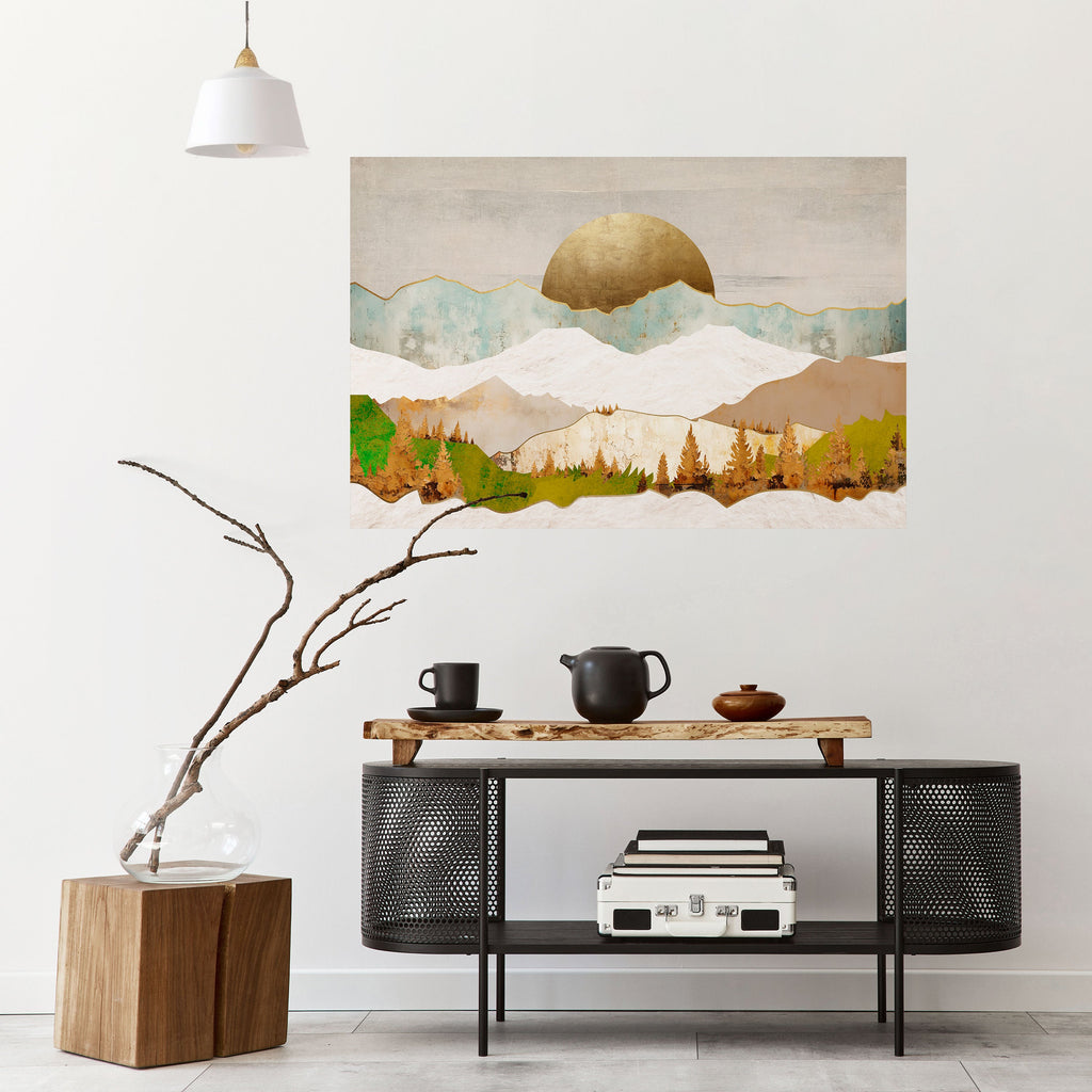 GOLDEN WINTER Poster Horizontal Autocolante