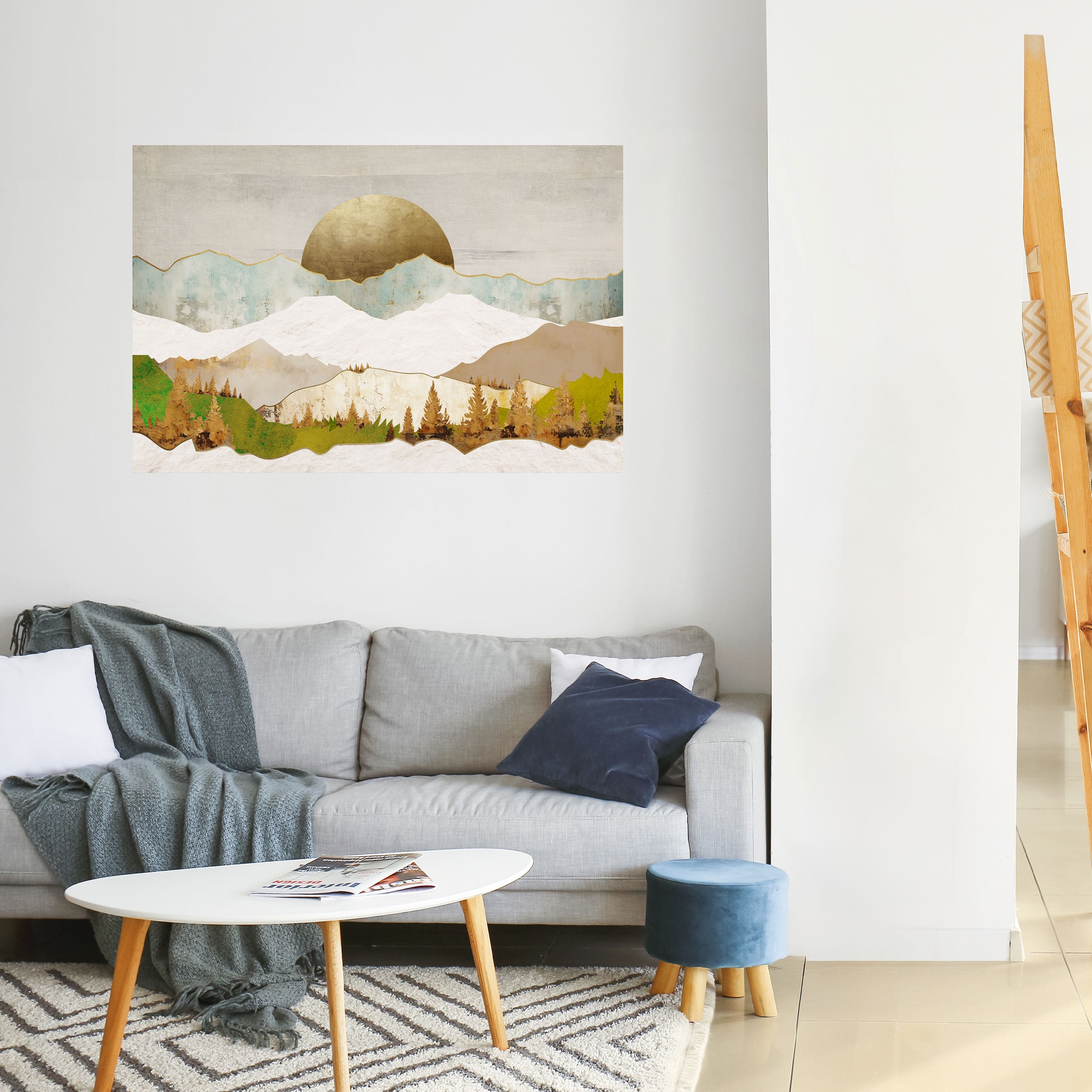 GOLDEN WINTER Poster Horizontal Autocolante