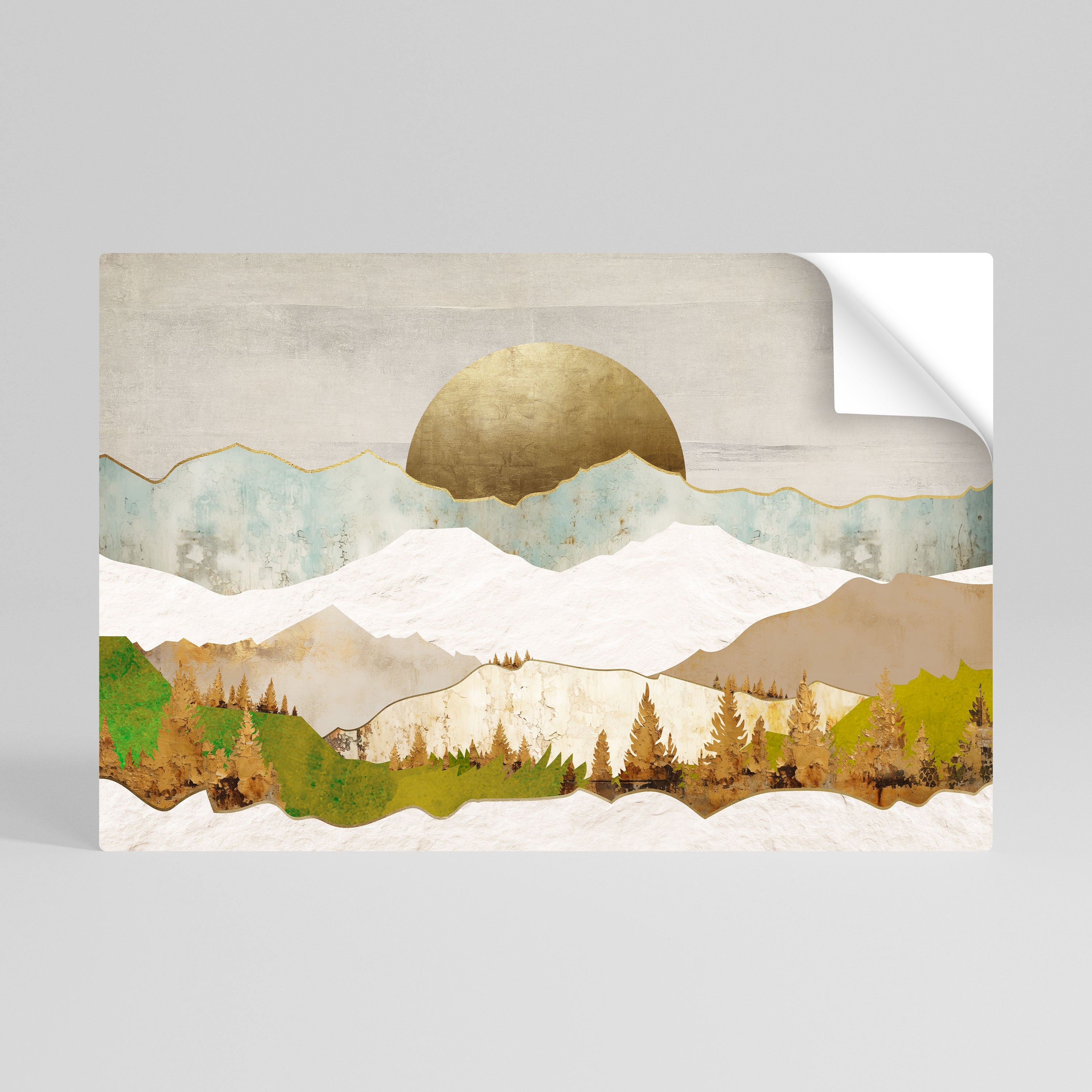 GOLDEN WINTER Peel and Stick Horizontal Poster