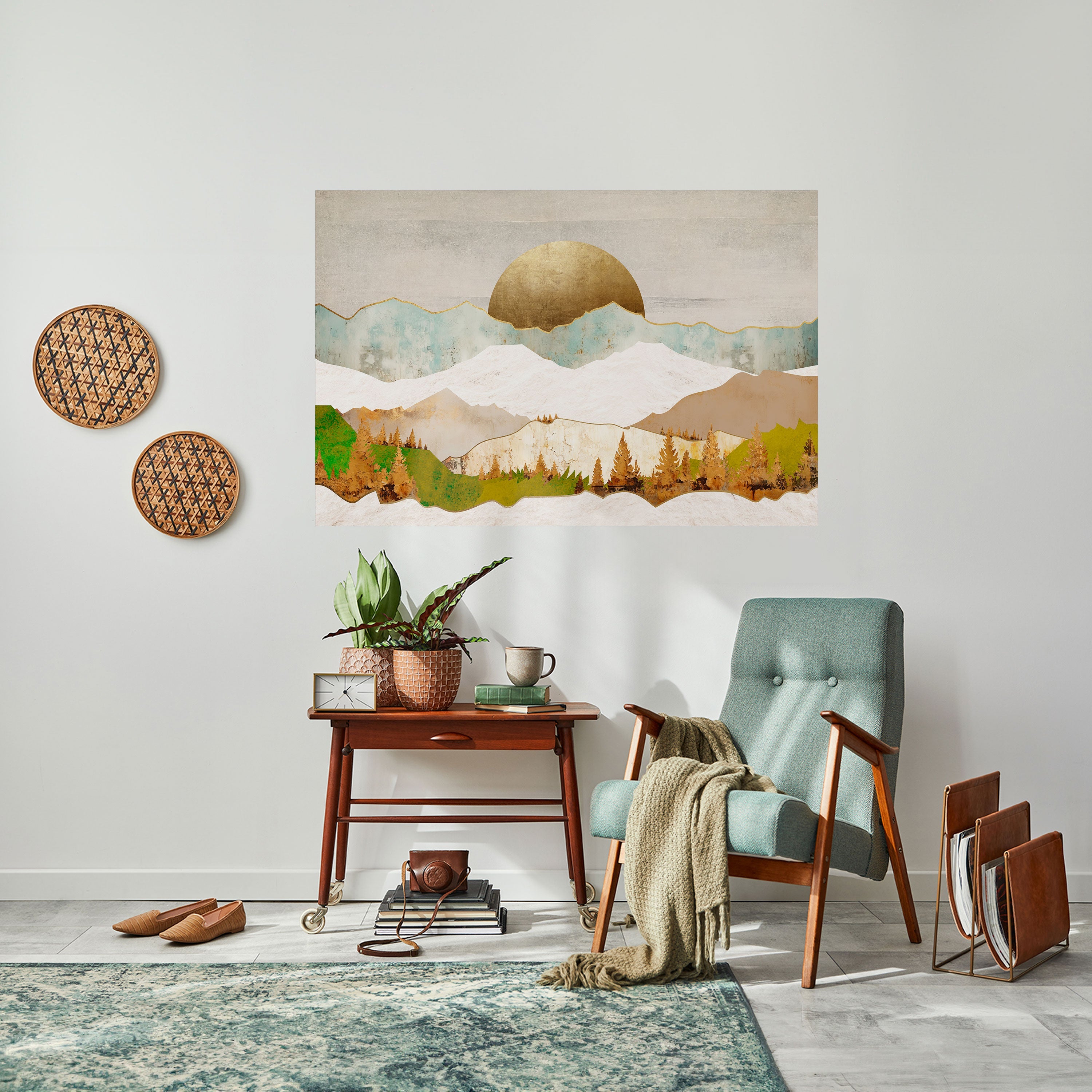 GOLDEN WINTER Peel and Stick Horizontal Poster