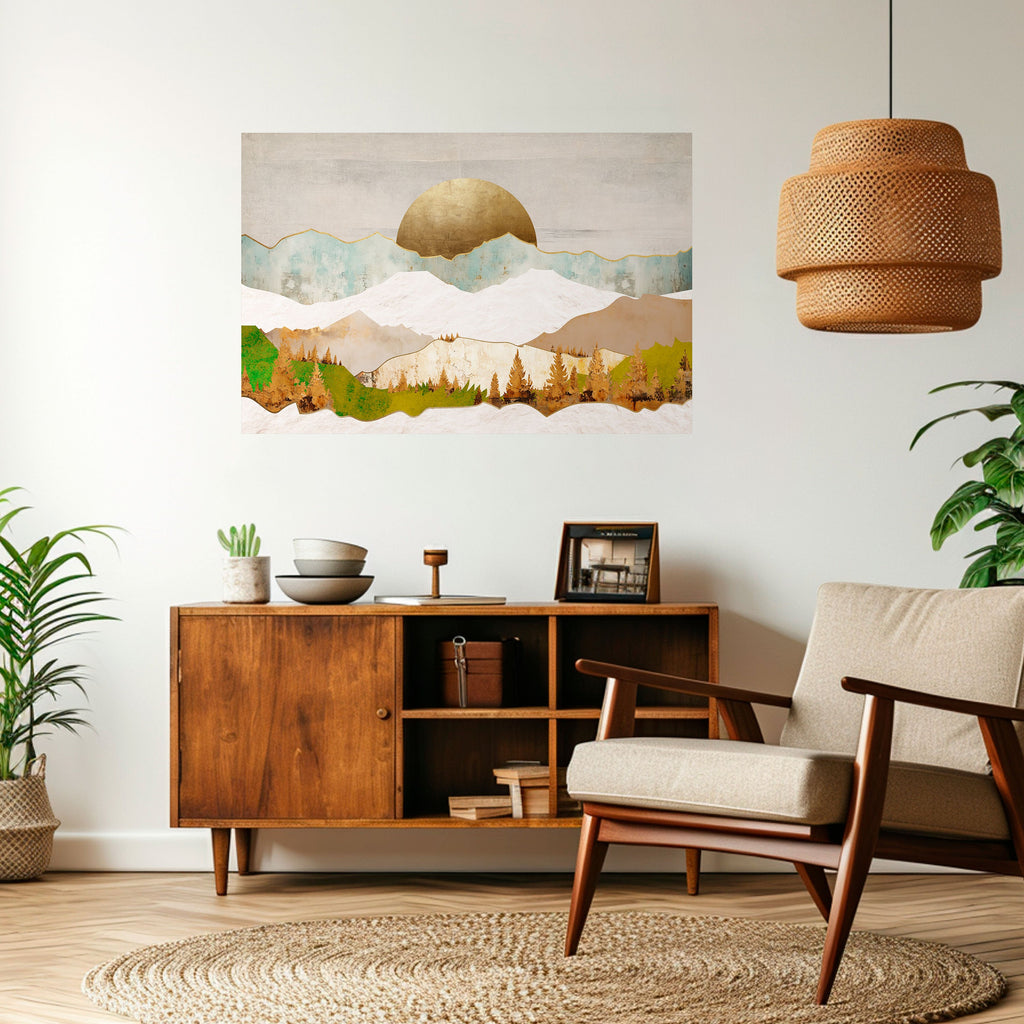 GOLDEN WINTER Poster Horizontal Autocolante