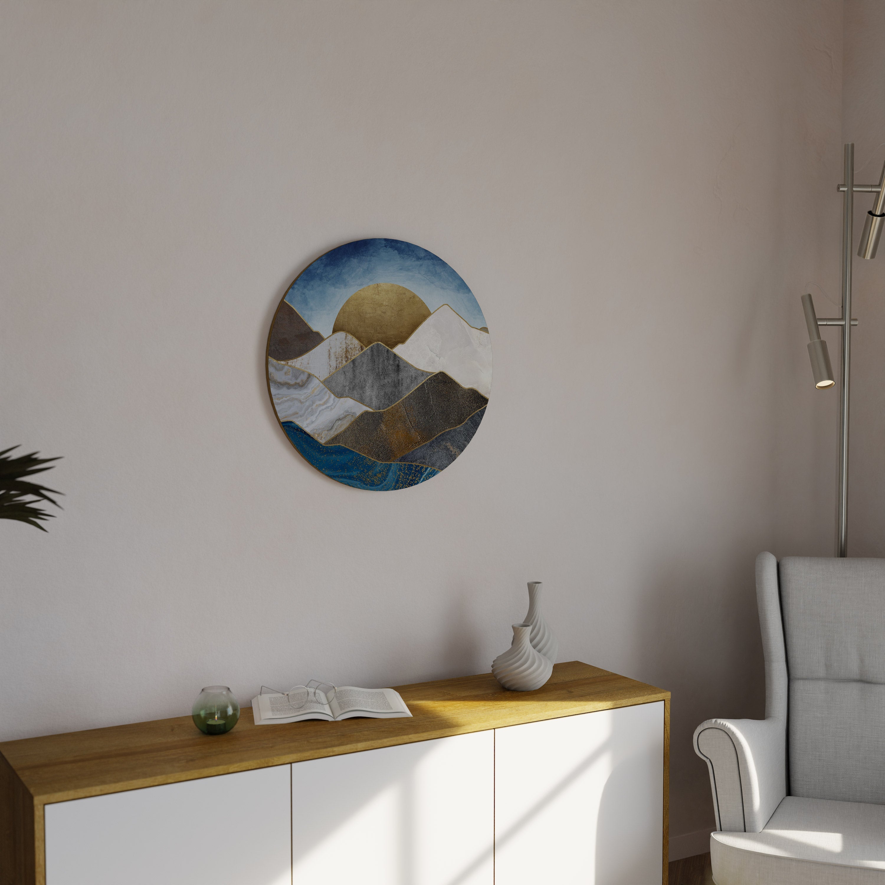 SHEEN OF PEAKS Quadro Redondo Decorativo