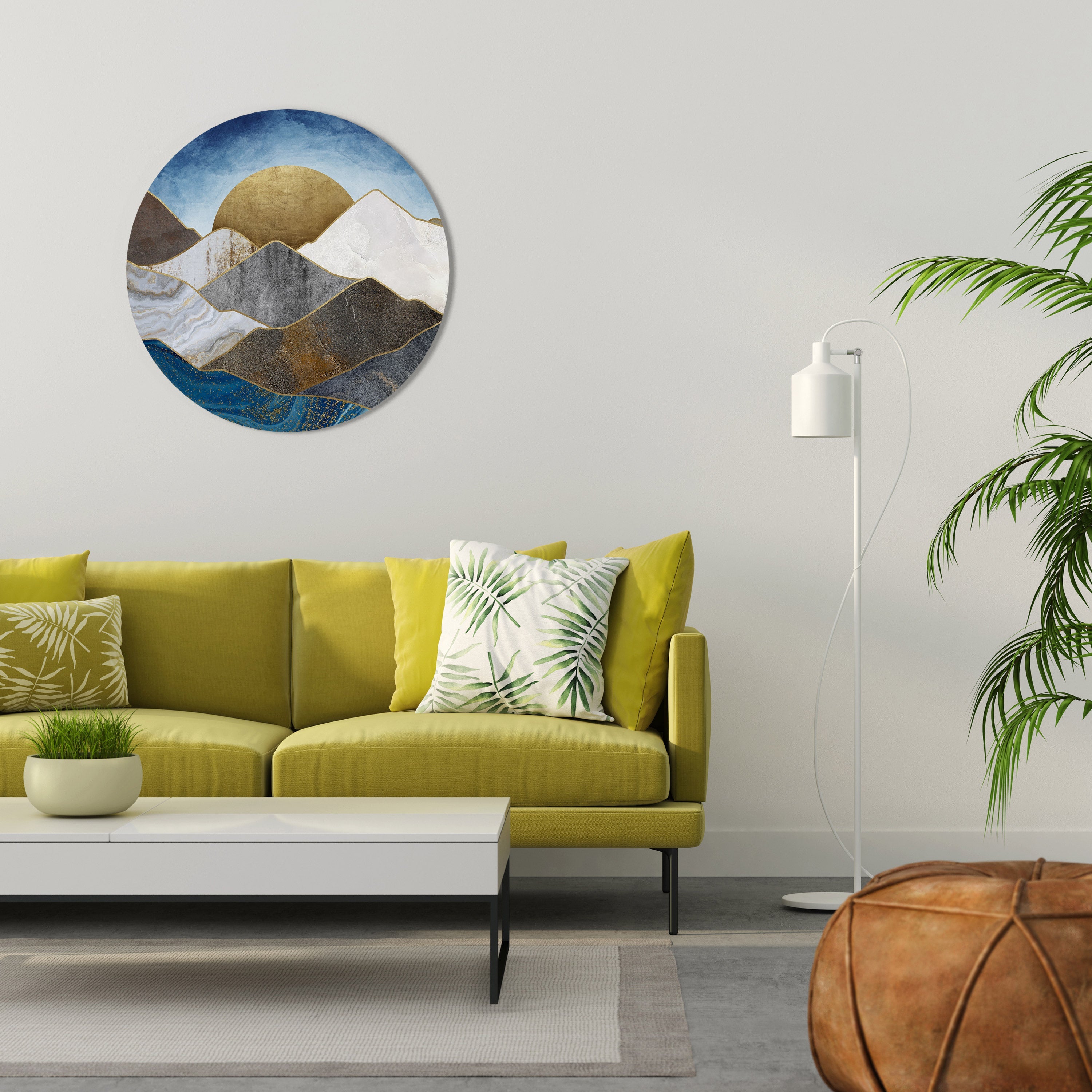 SHEEN OF PEAKS Quadro Redondo Decorativo
