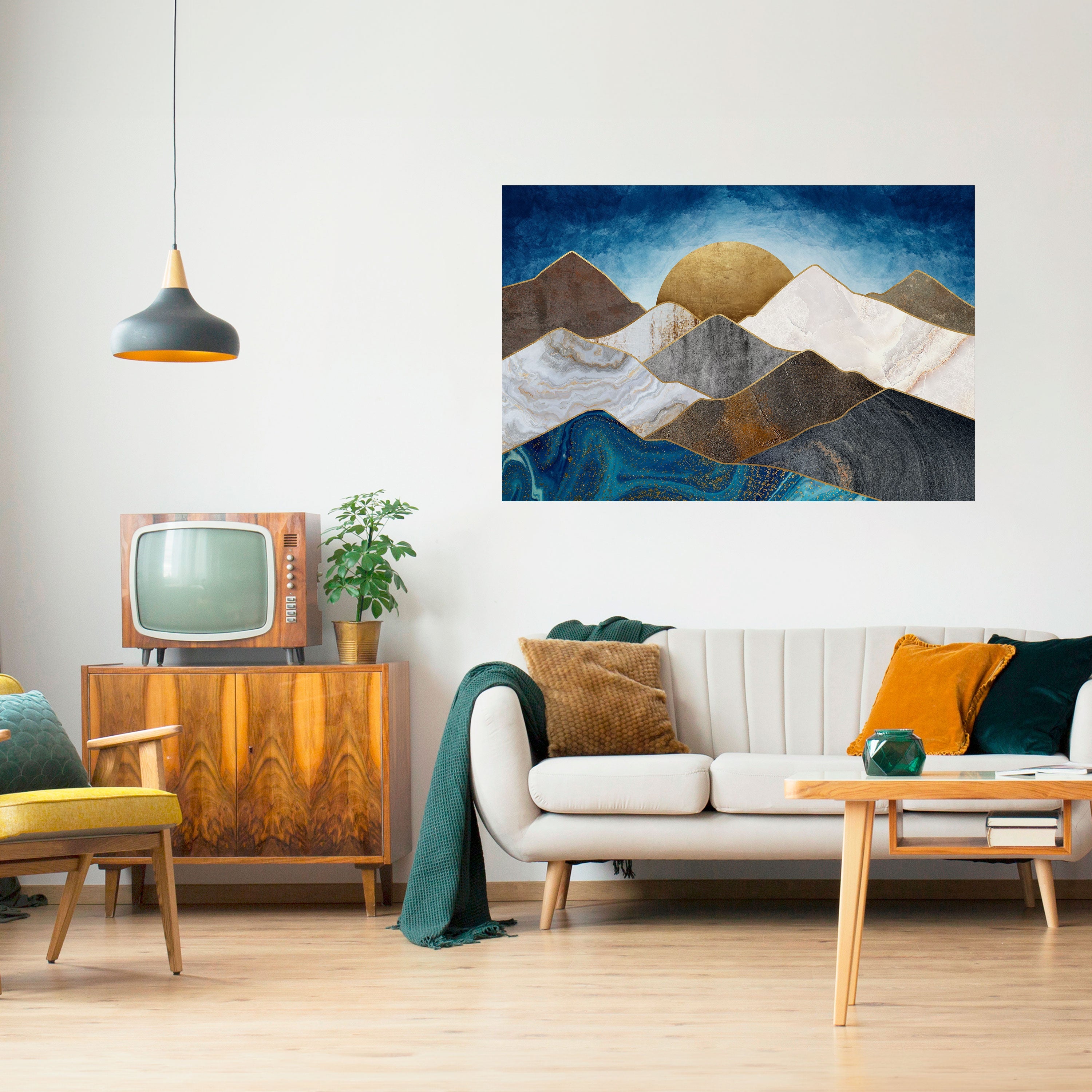 SHEEN OF PEAKS Peel and Stick Horizontal Poster