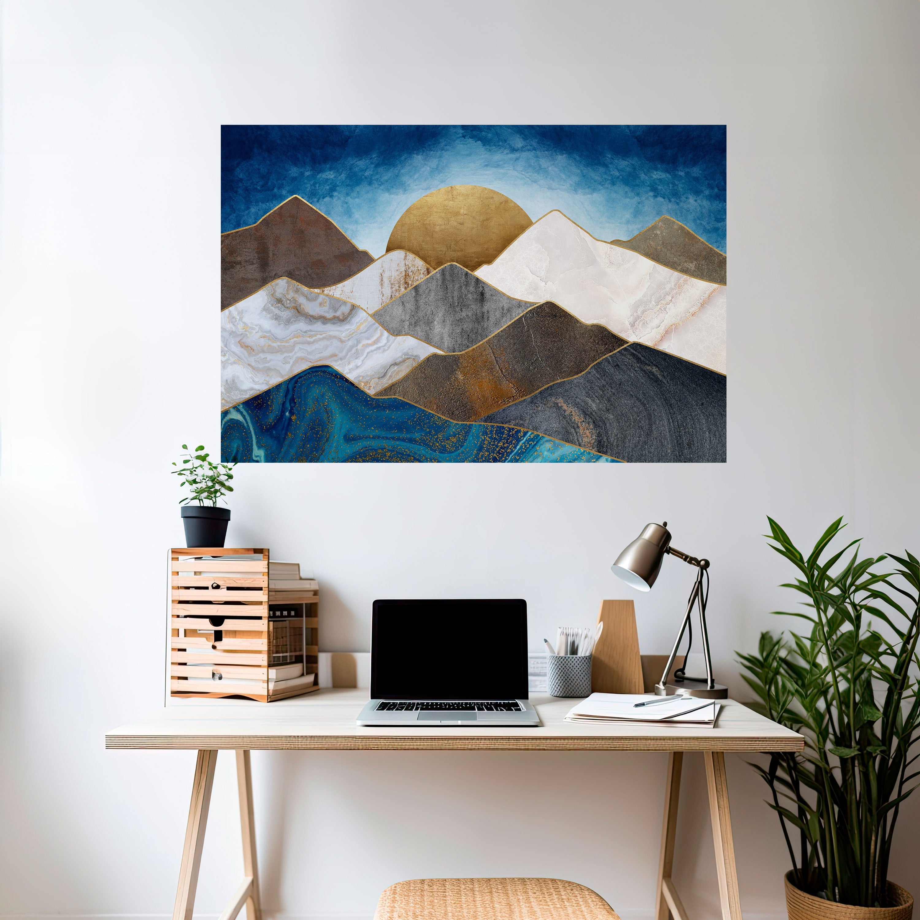 SHEEN OF PEAKS Peel and Stick Horizontal Poster