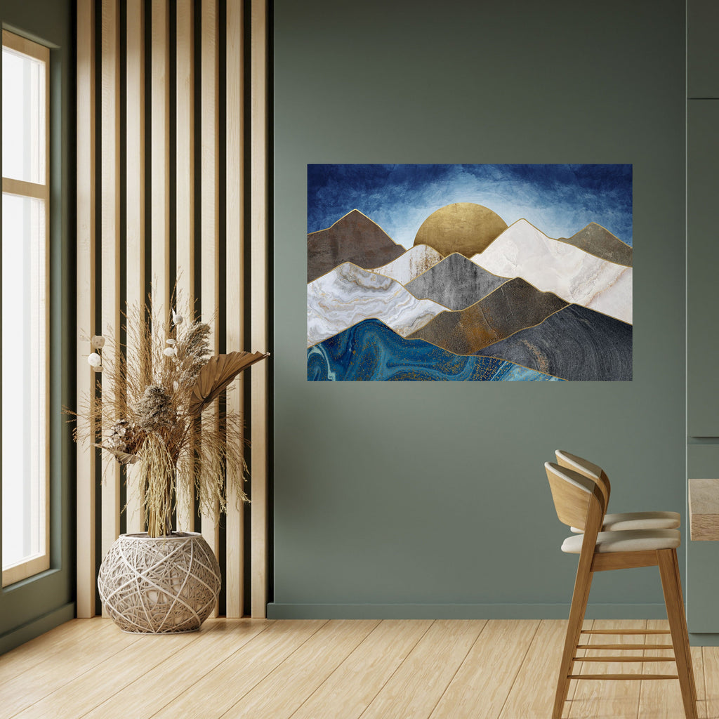 SHEEN OF PEAKS Peel and Stick Horizontal Poster