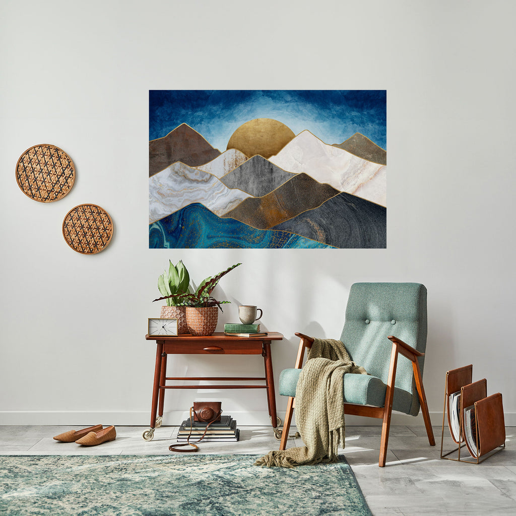 SHEEN OF PEAKS Peel and Stick Horizontal Poster