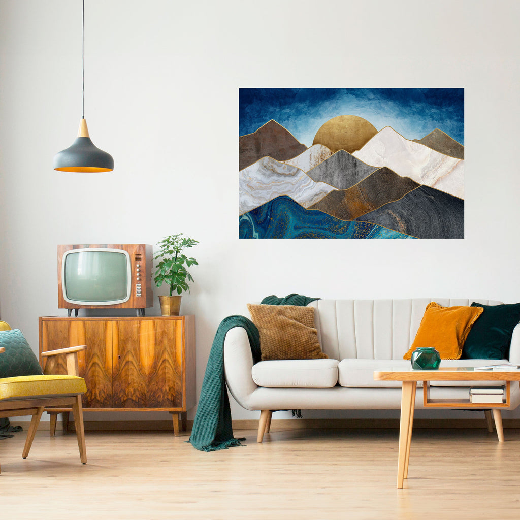 SHEEN OF PEAKS Peel and Stick Horizontal Poster