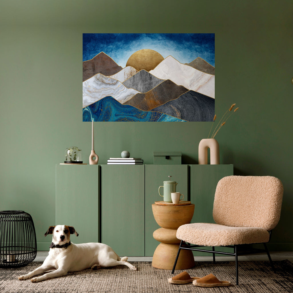 SHEEN OF PEAKS Peel and Stick Horizontal Poster