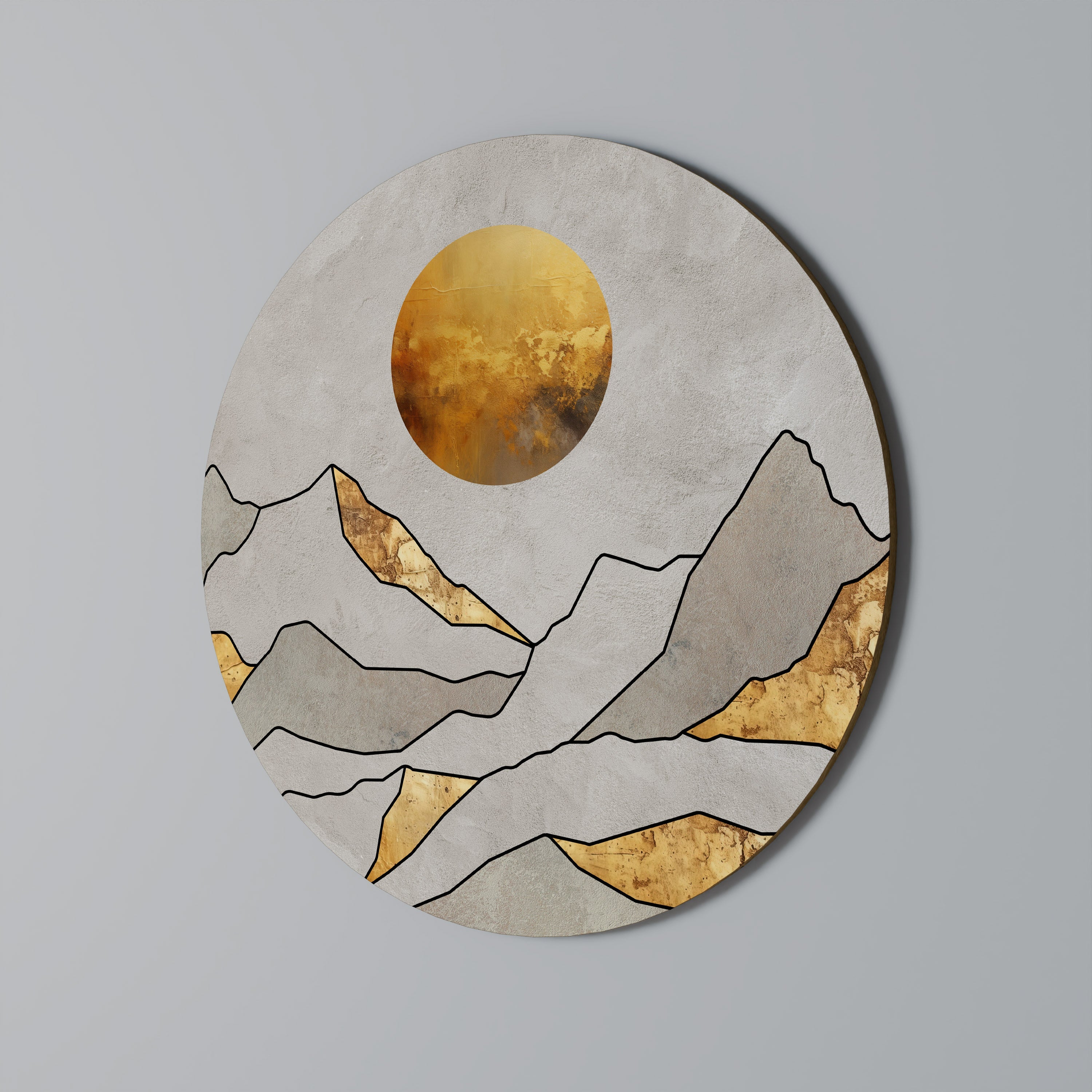 SUNNY BLAZE Round Wall Art