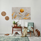 SUNNY BLAZE Peel and Stick Horizontal Poster