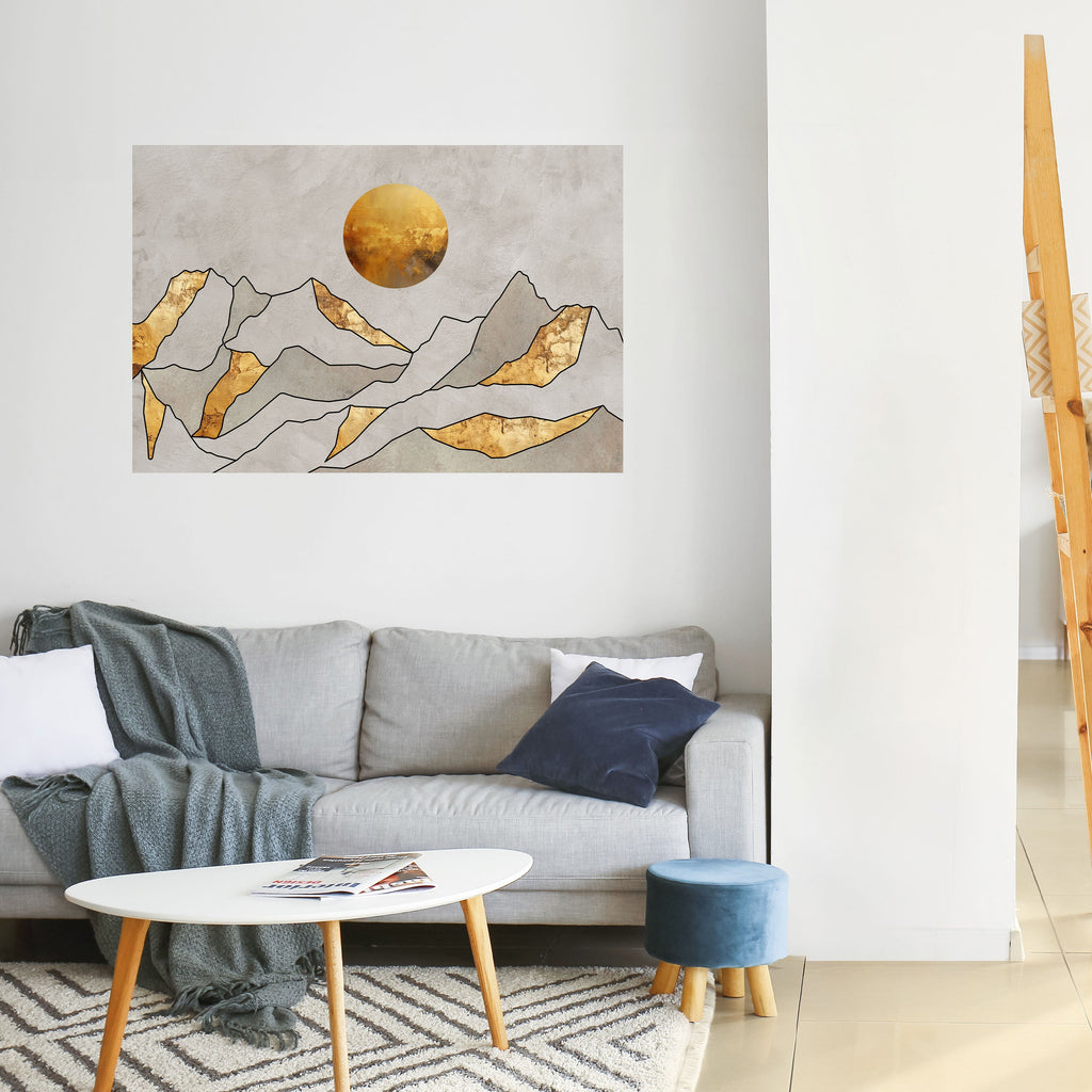 SUNNY BLAZE Peel and Stick Horizontal Poster