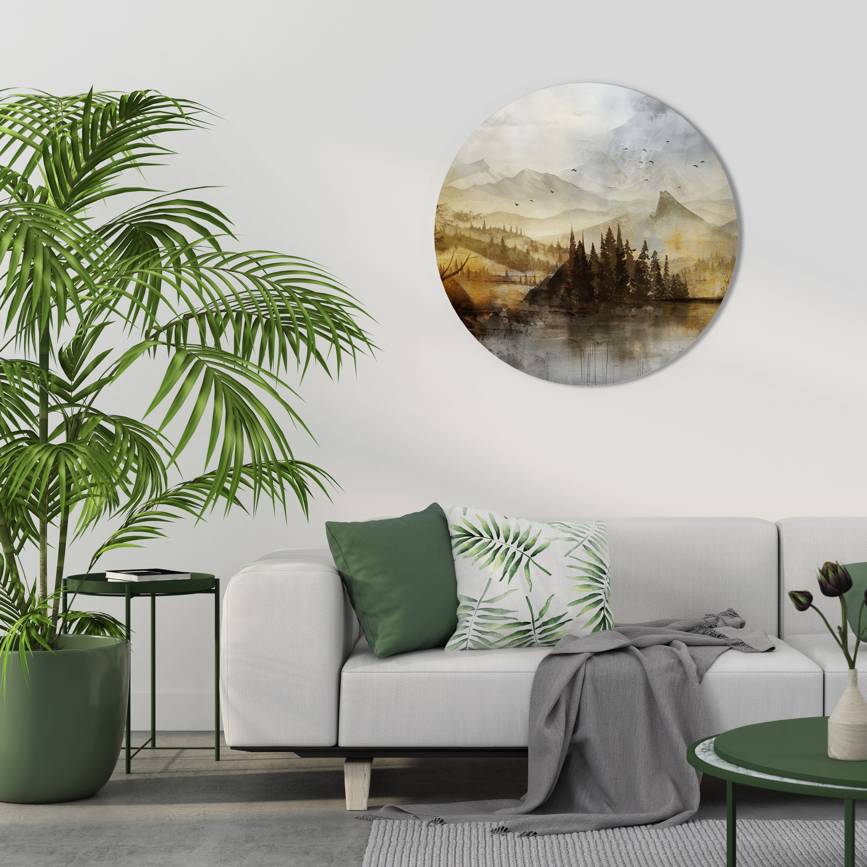 AUTUMN AURA Round Wall Art