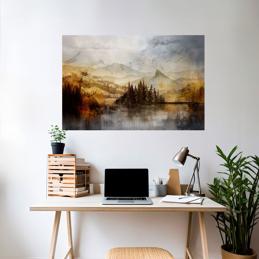 AUTUMN AURA Peel and Stick Horizontal Poster