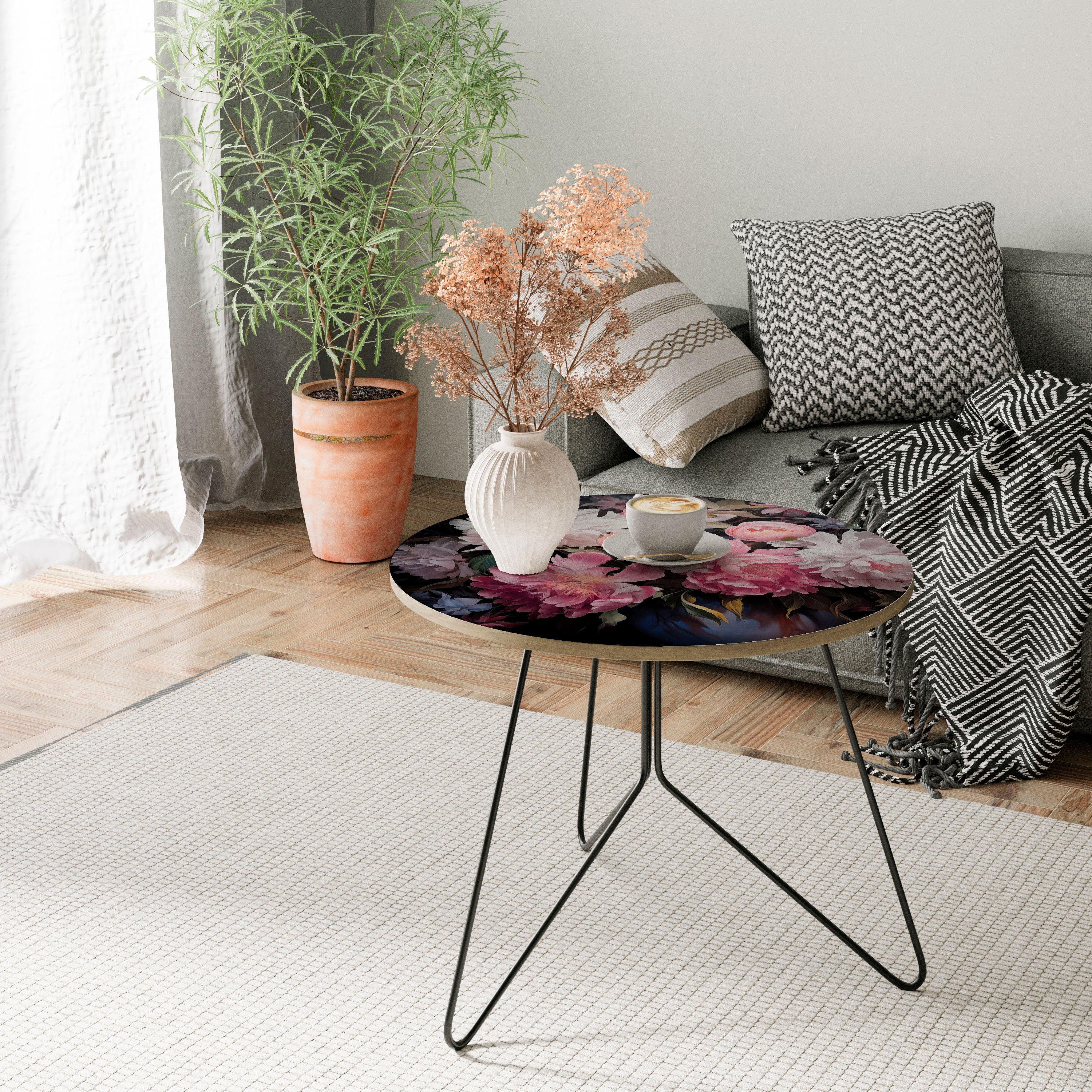 CRASHED PEONIES Mesa de Centro 69