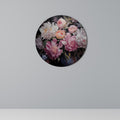 CRASHED PEONIES Quadro Redondo Decorativo