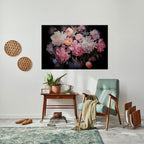 CRASHED PEONIES Peel and Stick Horizontal Poster