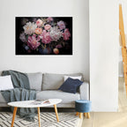 CRASHED PEONIES Peel and Stick Horizontal Poster