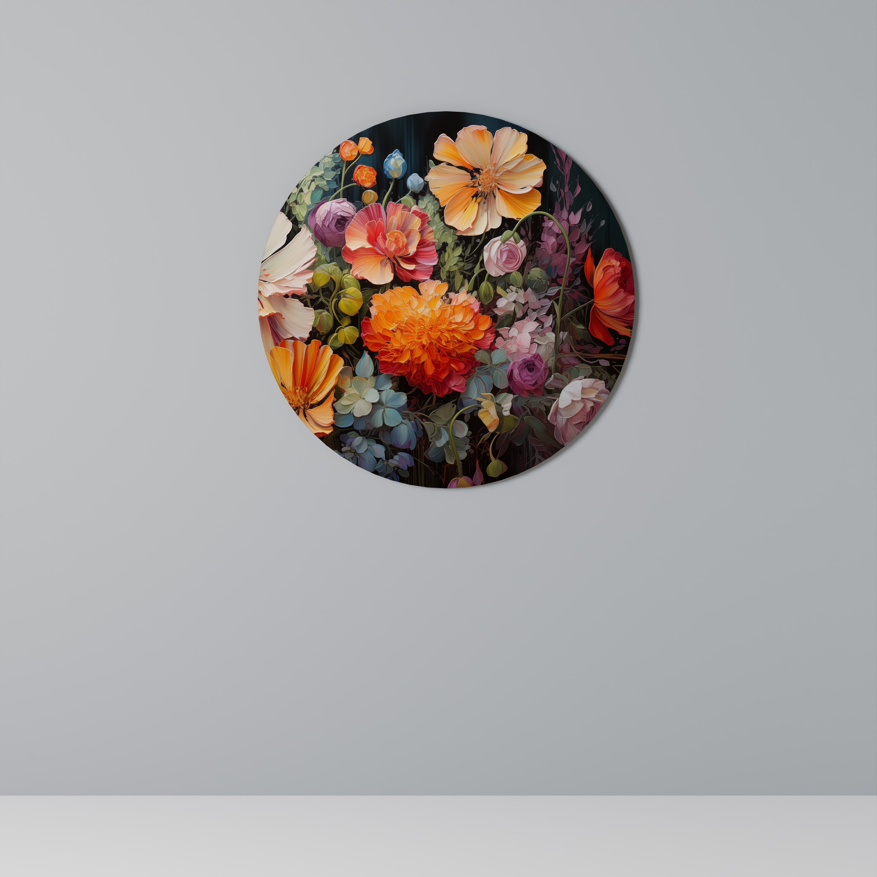 BLOOMING WILDERNESS Round Wall Art
