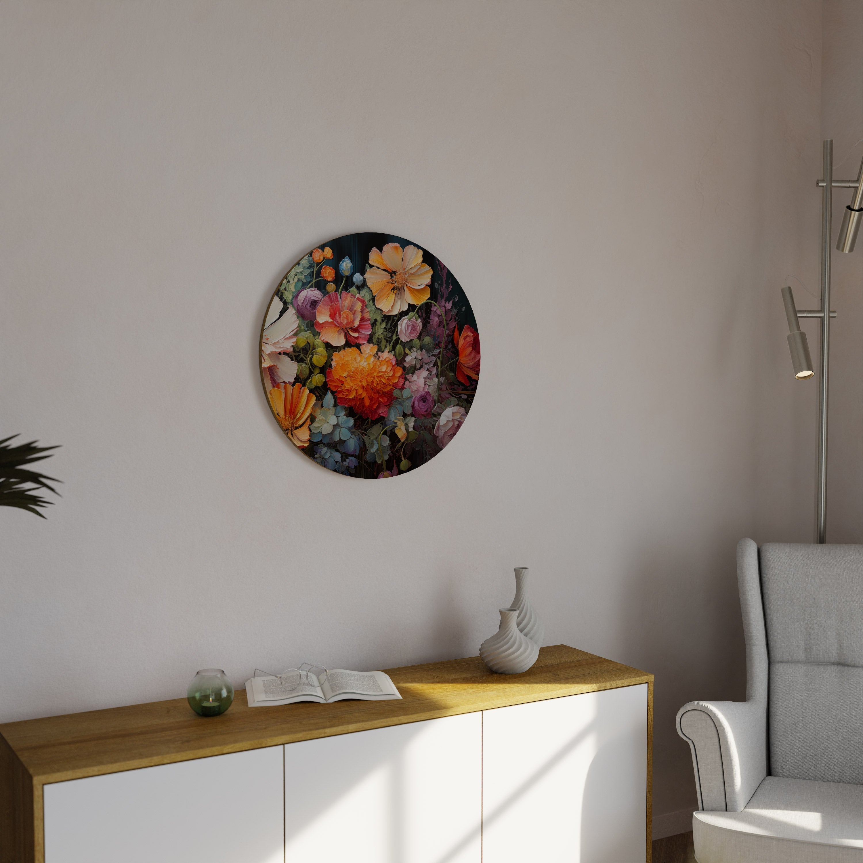 BLOOMING WILDERNESS Round Wall Art