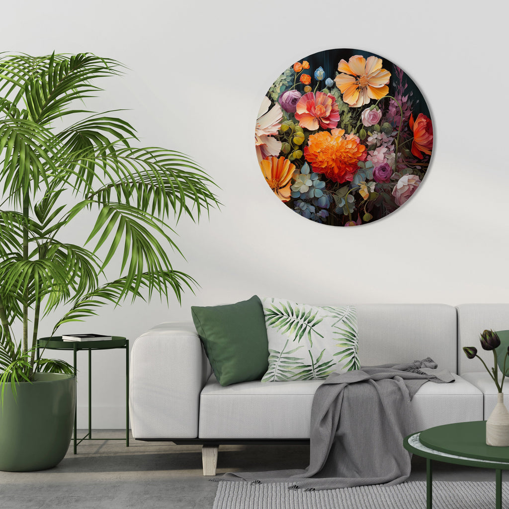 BLOOMING WILDERNESS Round Wall Art